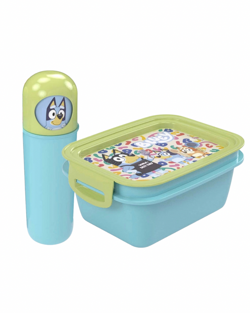 Marmita Bluey Lancheira Com Tampa Hermética e Porta Escova de Dentes