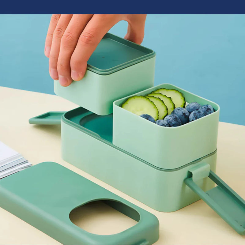 Marmita Lancheira Hermética, c/ Compartimento e Talher -LUWAVE