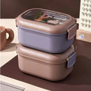 Bento Box Térmica Inox 950ml com Compartimentos: Vedação Total para Refeições Frescas no Trabalho, Escola e Piquenique!