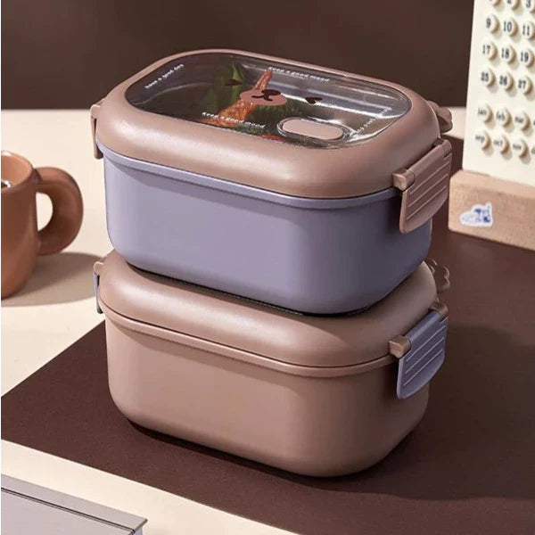 Bento Box Térmica Inox 950ml com Compartimentos: Vedação Total para Refeições Frescas no Trabalho, Escola e Piquenique!