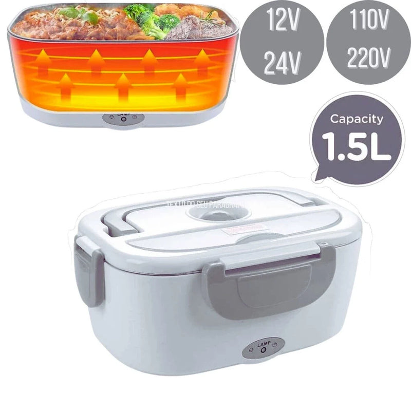 Marmita Elétrica Veicular Bivolt - Aquece em 30 Min | 110V/220V e 12V/24V | Prática e Portátil