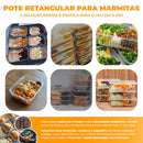 Kit 24 Unidades Pote Marmita Freezer Microondas Fitness Comida Congelada Marmitex