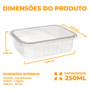 Kit 24 Unidades Pote Marmita Freezer Microondas Fitness Comida Congelada Marmitex