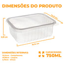 Kit 24 Unidades Pote Marmita Freezer Microondas Fitness Comida Congelada Marmitex