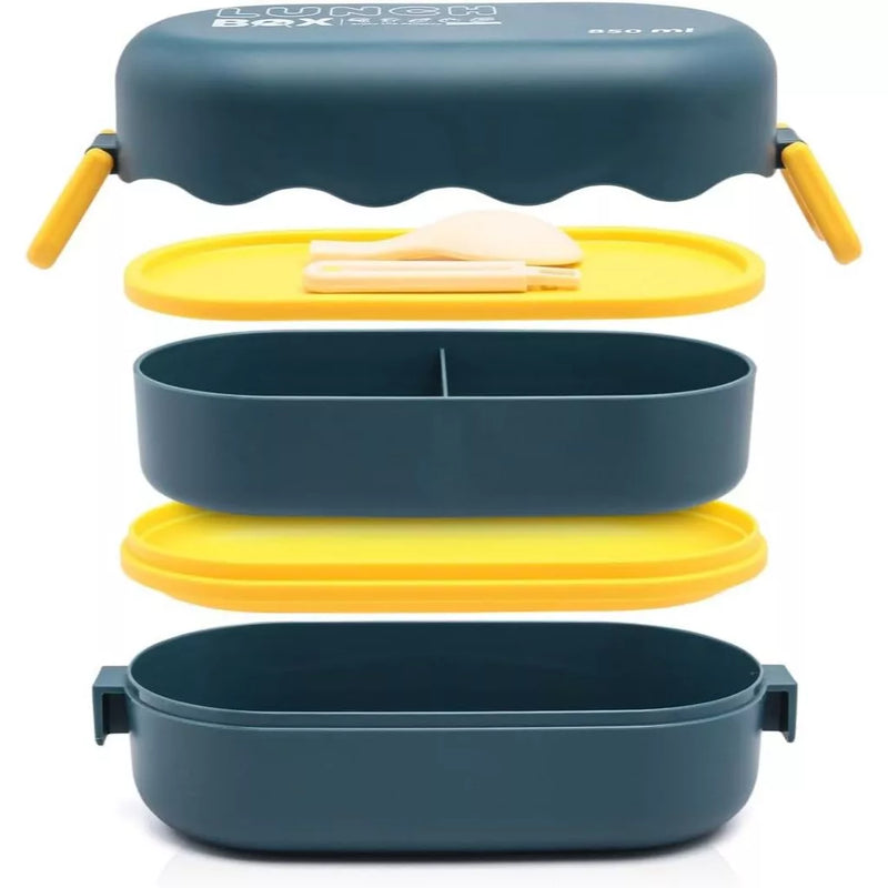 Pote Com Divisórias Marmita Fitness Vedação Microondas Lancheira Escola Trabalho Bento Box