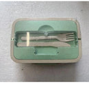 Marmita Lancheira Retangular para Micro ondas com Copo e Garfo e Colher