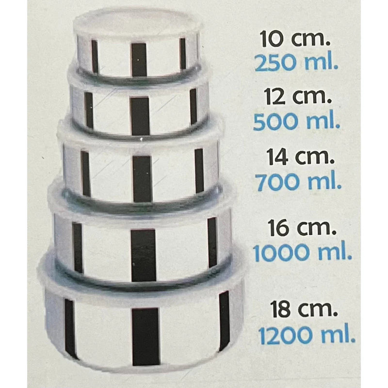 Jogo de Tigelas Inox com Tampa Hermética 5 Peças: Praticidade, Elegância e Conservação para Sua Cozinha!