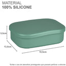 Marmita Silicone com divisória Para Microondas lancheira Lunch box C/ Tampa Livre de BPA 230°c -40°c