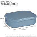 Marmita Silicone com divisória Para Microondas lancheira Lunch box C/ Tampa Livre de BPA 230°c -40°c