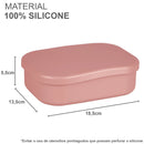 Marmita Silicone com divisória Para Microondas lancheira Lunch box C/ Tampa Livre de BPA 230°c -40°c