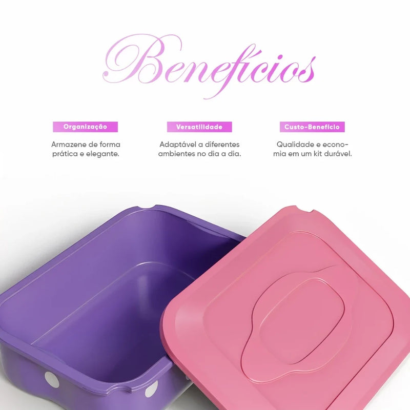 Kit 5 Potes Inox Herméticos com Tampa: Armazenamento Premium e Frescor Garantido para Sua Cozinha!