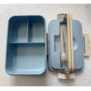 Marmita Lancheira Retangular para Micro ondas com Copo e Garfo e Colher