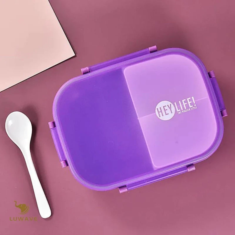 Kit Refeição Completo Luwave: Marmita Hermética + Garrafa 350ml + Talheres Reutilizáveis - Leve Sabor e Praticidade com Você!