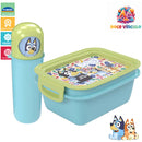 Marmita Bluey Lancheira Com Tampa Hermética e Porta Escova de Dentes