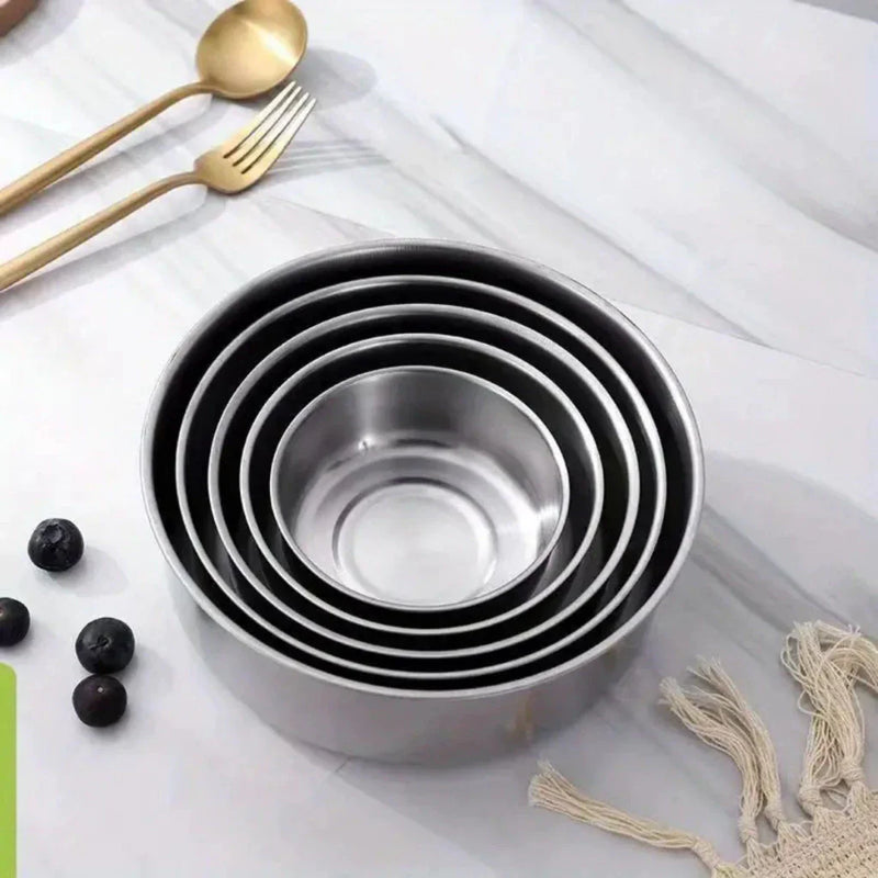 Jogo de Tigelas Inox com Tampa Hermética 5 Peças: Praticidade, Elegância e Conservação para Sua Cozinha!